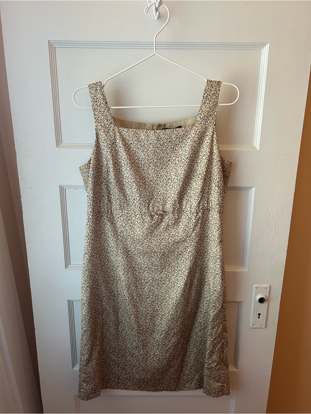 Vintage Ann Taylor Floral Square-Neck Women's Dress